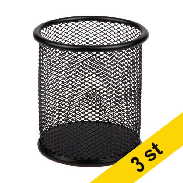 Pennställ svart rund mesh | 123ink | 3st 390665 - 1