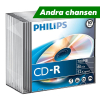 Philips CD-R | 52X | 700MB | Slimline Case | 10-pack⭐ 238629 - 1