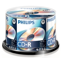 Philips CD-R | 52X | 700MB | Spindle | 50-pack CR7D5NB50/00 098003