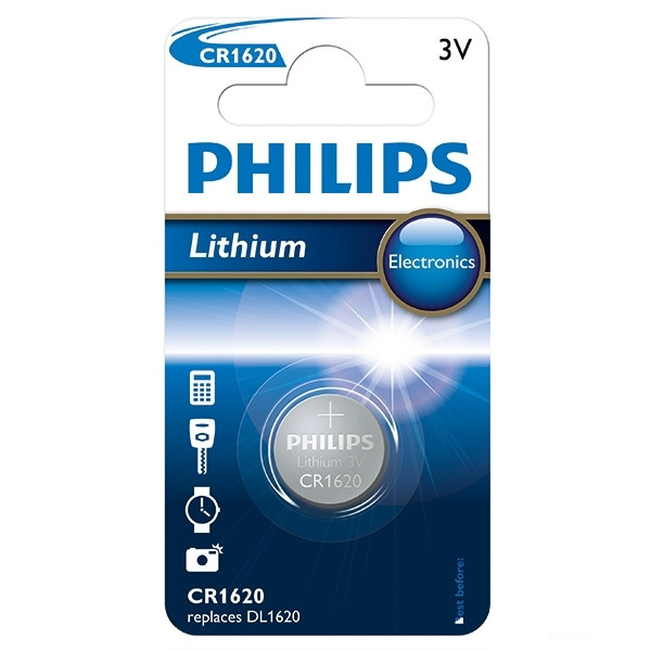 Philips CR1620 Lithium knappcellsbatteri CR1620/00B 098314 - 1