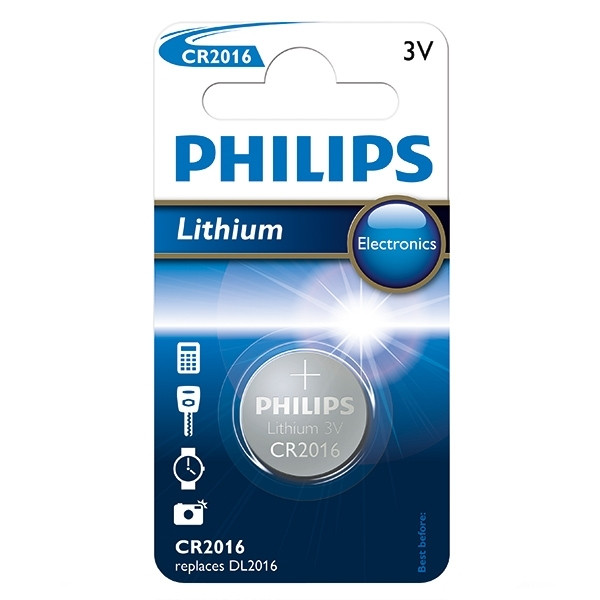 Philips CR2016 Lithium knappcellsbatteri CR2016/01B 098315 - 1