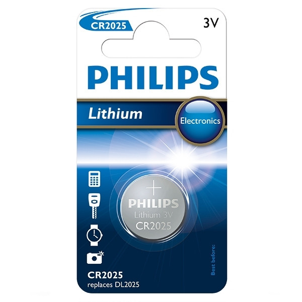 Philips CR2025 Lithium knappcellsbatteri CR2025/01B 098316 - 1