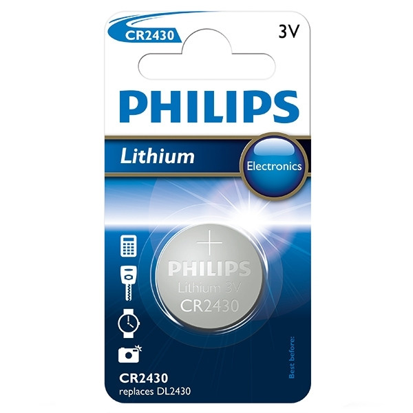 Philips CR2430 Lithium knappcellsbatteri CR2430/00B 098318 - 1