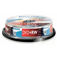 Philips DVD+RW | 4X | 4.7GB | Spindle | 10-pack DW4S4B10F/10 098015