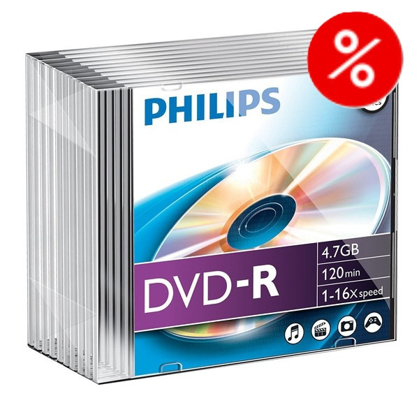 Philips DVD-R | 16X | 4.7GB | Jewel Case | 10-pack⭐  500483 - 1