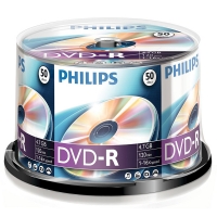 Philips DVD-R | 16X | 4.7GB | Spindle | 50-pack DM4S6B50F/00 098029