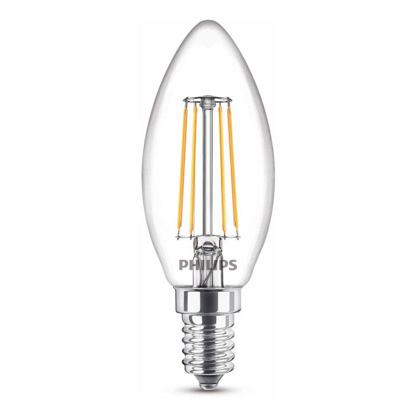 Philips LED lampa E14 | C35 | klar | 2700K | 4.3W [Philips] 929001889755 LPH02437 - 1