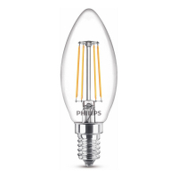 Philips LED lampa E14 | C35 | klar | 2700K | 4.3W [Philips] 929001889755 LPH02437
