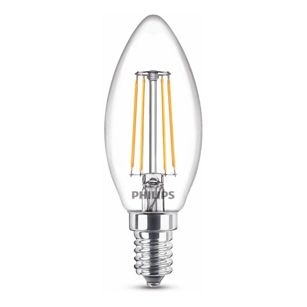 Philips LED lampa E14 | C35 | klar | 2700K | 4.3W 929001889755 LPH02437 - 1