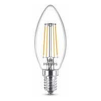 Philips LED lampa E14 | C35 | klar | 2700K | 4.3W 929001889755 LPH02437