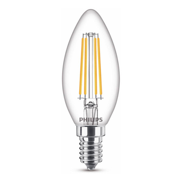 Philips LED lampa E14 | C35 | klar | 2700K | 6.5W 929002028055 LPH02439 - 1