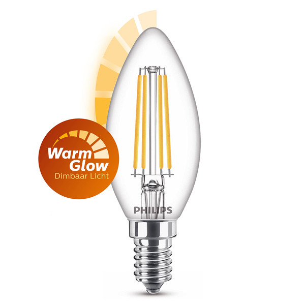 Philips LED lampa E14 | C35 | klar | warmglow | 2200-2700K | 2.5W | dimbar 929003011901 LPH02557 - 1