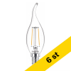 LED lampa E14 | C35 böjd topp | klar |  2700K | 2W [Philips] 6st LPH02444 - 1