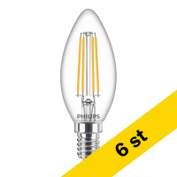 LED lampa E14 | C35 klar | 2700K | 6.5W [Philips] 6st LPH02440