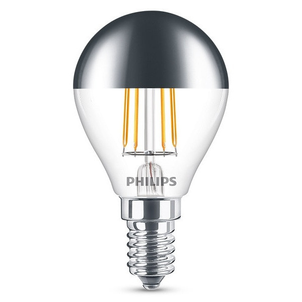 LED lampa E14 | P45 | top coated silver | 2700K | 4W (35W) [Philips] LPH00487 - 1