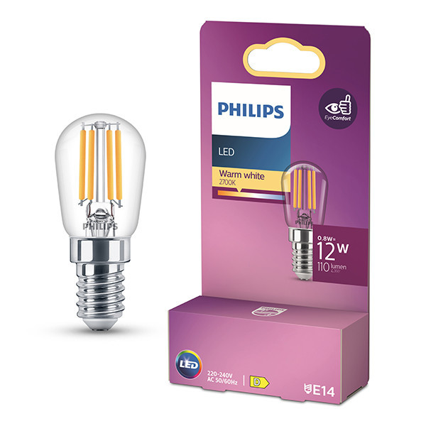 LED lampa E14 | T25 klar | 2700K | 0,8W (12W) [Philips] LPH04143 - 1
