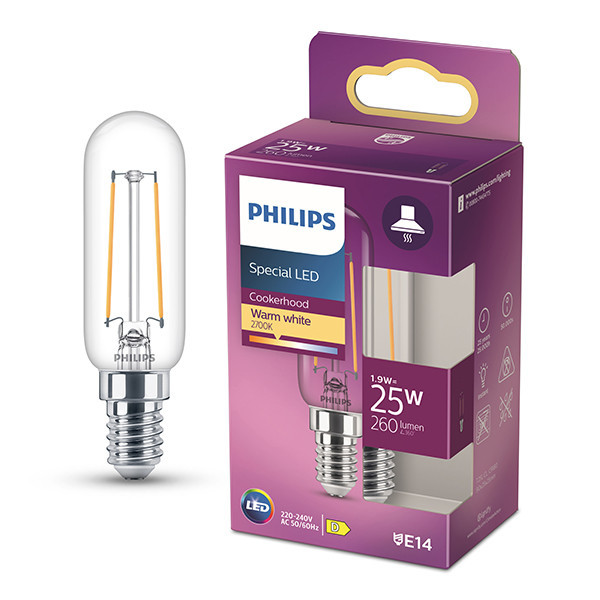 LED lampa E14 | T25 klar | 2700K | 1,9W (25W) [Philips] LPH04157 - 1