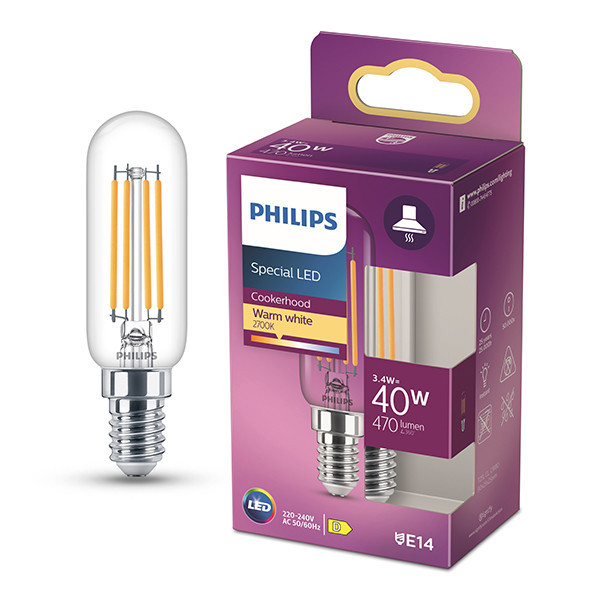 LED lampa E14 | T25 klar | 2700K | 3,4W (40W) [Philips] LPH04186 - 1