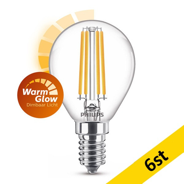 LED lampa E14 dimbar | P45 klar | 2200-2700K | 2,5W (25W) [Philips] 6st LPH02550 - 1