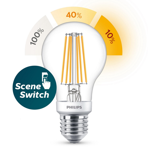 Philips LED lampa E27 | A60 | 7.5W | 3-stegs dimbar 929001888655 LPH02501 - 1