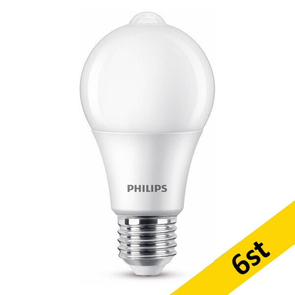 LED lampa E27 | A60 | rörelsesensor | 2700K | 8W (60W) [Philips] 6st LPH02347 - 1