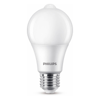 LED lampa E27 | A60 | rörelsesensor | 2700K | 8W (60W) [Philips] LPH02346