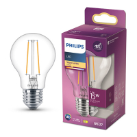 LED lampa E27 | A60 klar | 2700K | 1,5W (15W) [Philips] LPH04153