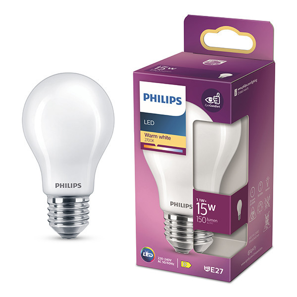 LED lampa E27 | A60 matt | 2700K | 1,1W (15W) [Philips] LPH04155 - 3
