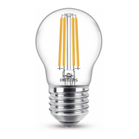 LED lampa E27 | G45 klar | 2700K | 6,5W [Philips] LPH02374