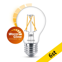 LED lampa E27 dimbar | A60 klar | 2200-2700K | 3.4W (40W) [Philips] 6st LPH02532