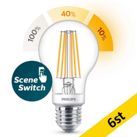 LED lampa E27 dimbar | A60 klar | 2200-2700K | 7.5W (80W) [Philips] 6st LPH02502