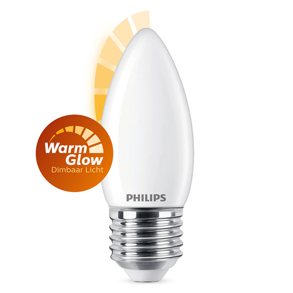 LED lampa E27 dimbar | C35 frostad | 3.4W [Philips] LPH02590 - 1