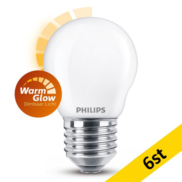 LED lampa E27 dimbar | G45 matt | 2200-2700K | 3.4W (40W) [Philips] 6st LPH02587 - 1