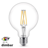 LED lampa E27 dimbar | G95 | 2400K | 5.9W (60W) [Philips]