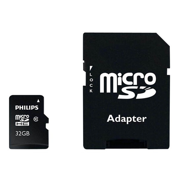 Philips Micro SDHC minneskort + adapter 32GB | klass 10 | Philips⭐ FM32MP45B/00 FM32MP45B/10 098122 - 2