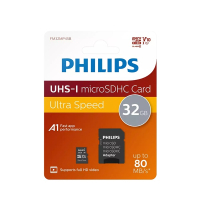 Philips Micro SDHC minneskort + adapter 32GB | klass 10 | Philips $$ FM32MP45B/00 FM32MP45B/10 098122