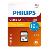 Philips SDHC minneskort 16GB | klass 10 | Philips FM016SD45B FM16SD45B/00 098112