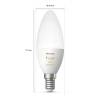 Smart lampa E14 dimbar | C39 White | 2200-6500K | 5,2W [Philips Hue] LPH02711 - 3