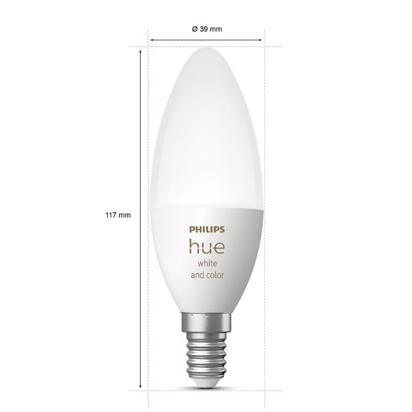 Smart lampa E14 dimbar | C39 White RGB+ | 2000-6500K | 4W [Philips Hue] 2st LPH02701 - 3