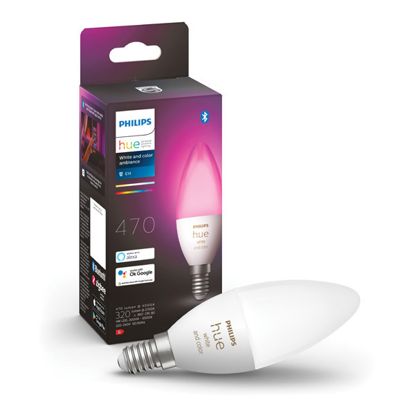Smart lampa E14 dimbar | C39 White RGB+ | 2000-6500K | 4W [Philips Hue] LPH02700 - 1