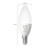 Smart lampa E14 dimbar | C39 White RGB+ | 2000-6500K | 4W [Philips Hue] LPH02700 - 3
