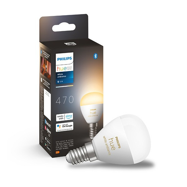 Smart lampa E14 dimbar | P45 White | 2200-6500K | 5,1W (40W) [Philips Hue] LPH03367 - 1