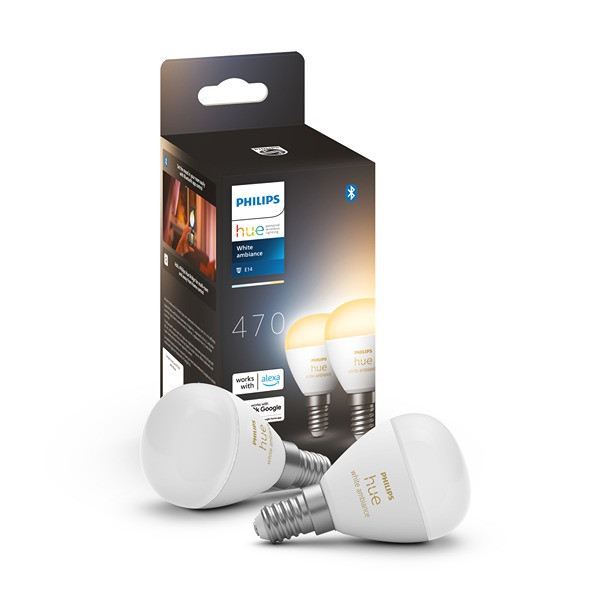 Smart lampa E14 dimbar | P45 White RGB+ | 2200-6500K | 5,1W (40W) [Philips Hue] 2st LPH03366 - 1