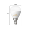 Smart lampa E14 dimbar | P45 White RGB+ | 2200-6500K | 5,1W (40W) [Philips Hue] 2st LPH03366 - 2