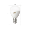 Smart lampa E14 dimbar | P45 White RGB+ | 2200-6500K | 5,1W (40W) [Philips Hue] LPH03365 - 2