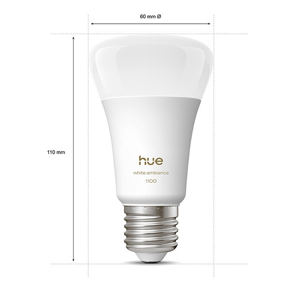 Smart lampa E27 dimbar | A60 White | 1000-20000K | 8,1W (75W) [Philips Hue] LPH04278 - 2