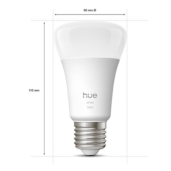 Smart lampa E27 dimbar | A60 White | 2700K | 9,5W [Philips Hue] LPH04274 - 2