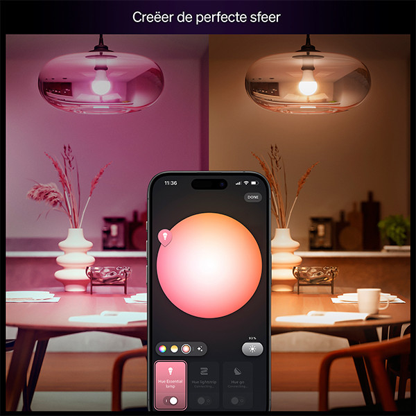 Smart lampa E27 dimbar | A60 White RGB+ | 2200-6500K | 8W (60W) [Philips Hue] 3st LPH04291 - 4