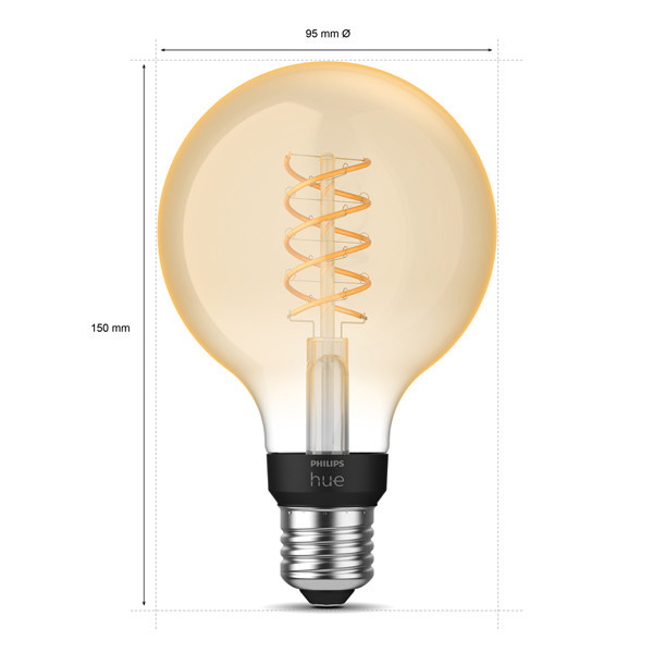 Smart lampa E27 dimbar | G95 Gold | 2100K | 7W (40W) [Philips Hue] LPH03642 - 3