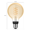 Smart lampa E27 dimbar | G95 Gold | 2100K | 7W (40W) [Philips Hue] LPH03642 - 3